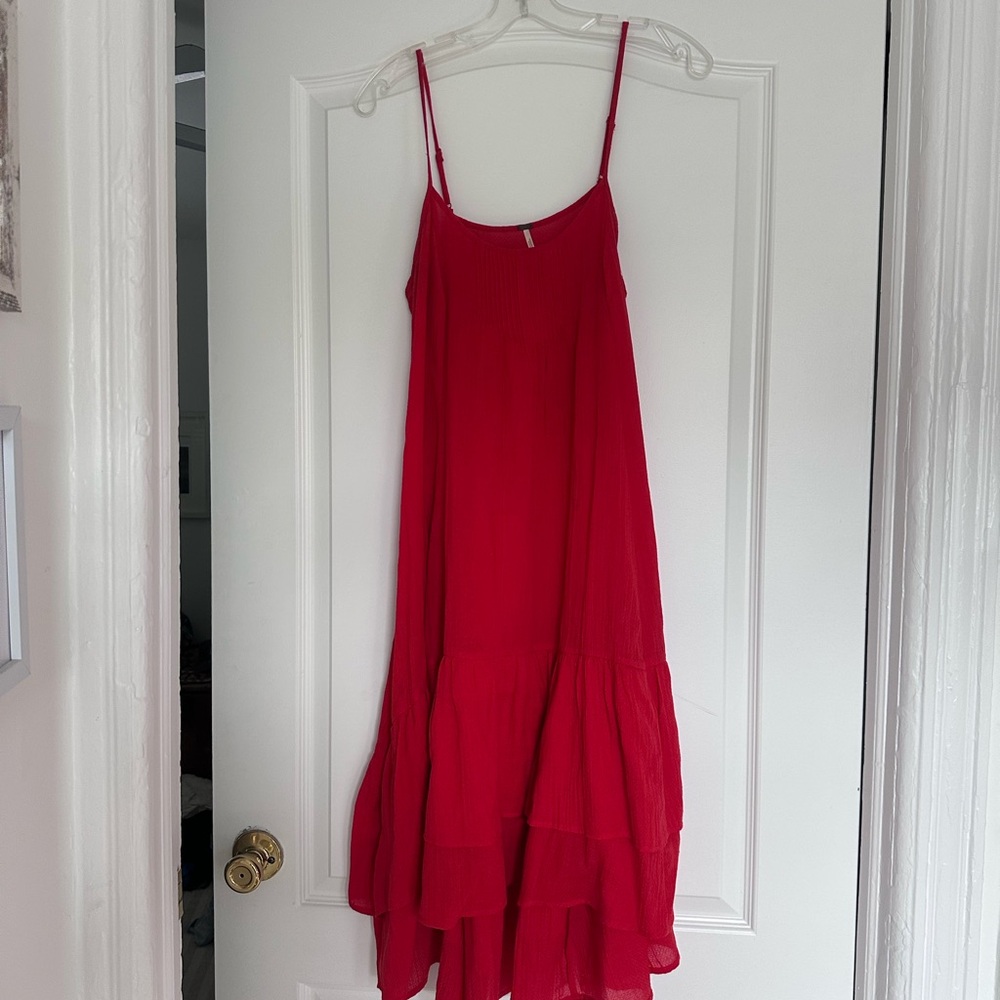 Free People Red High Low Dress